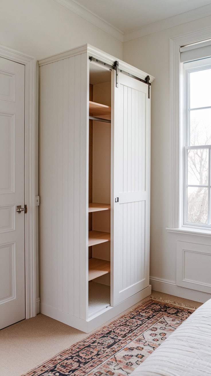 Wardrobe beside door