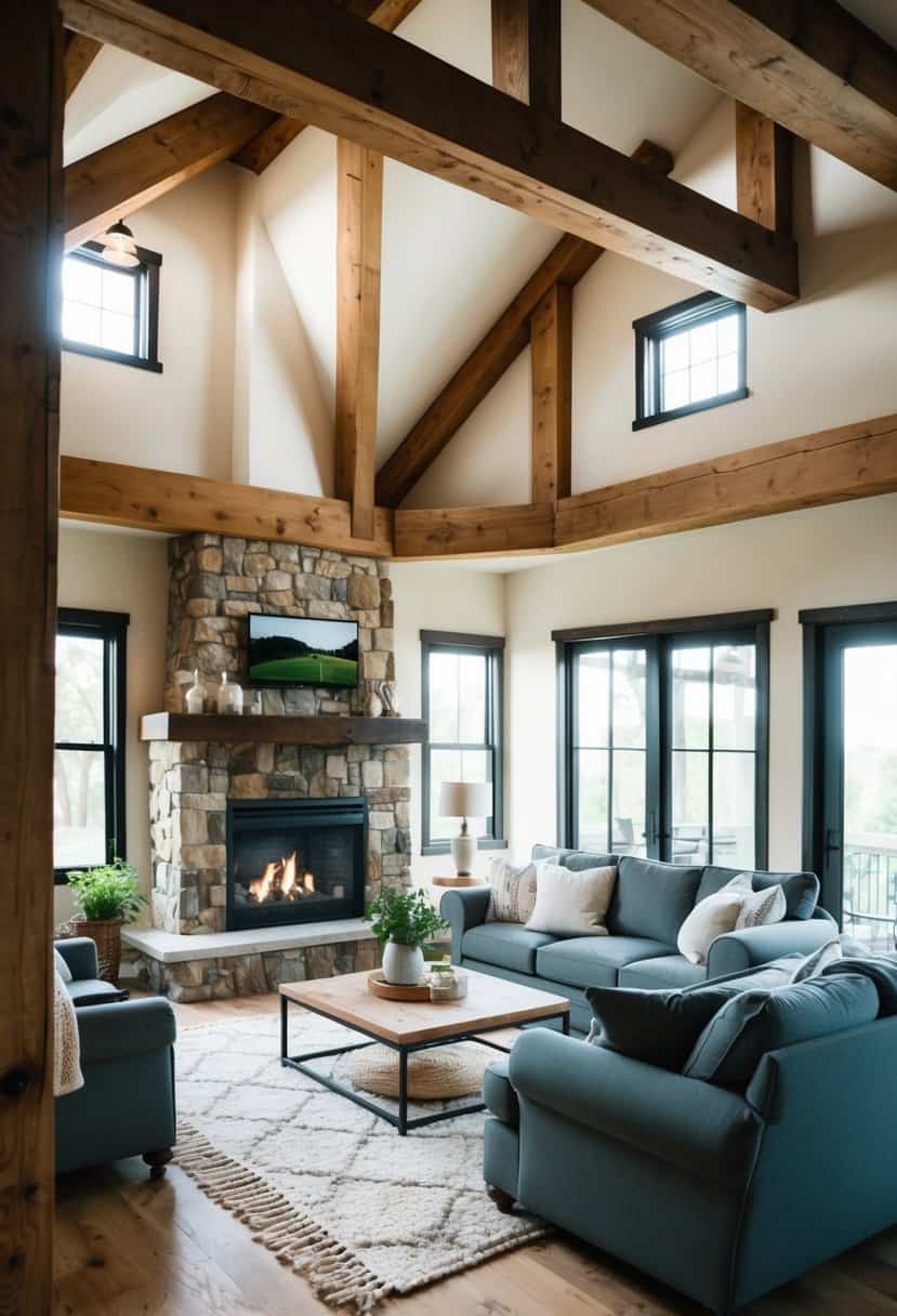 20 Modern Farmhouse Living Room Ideas