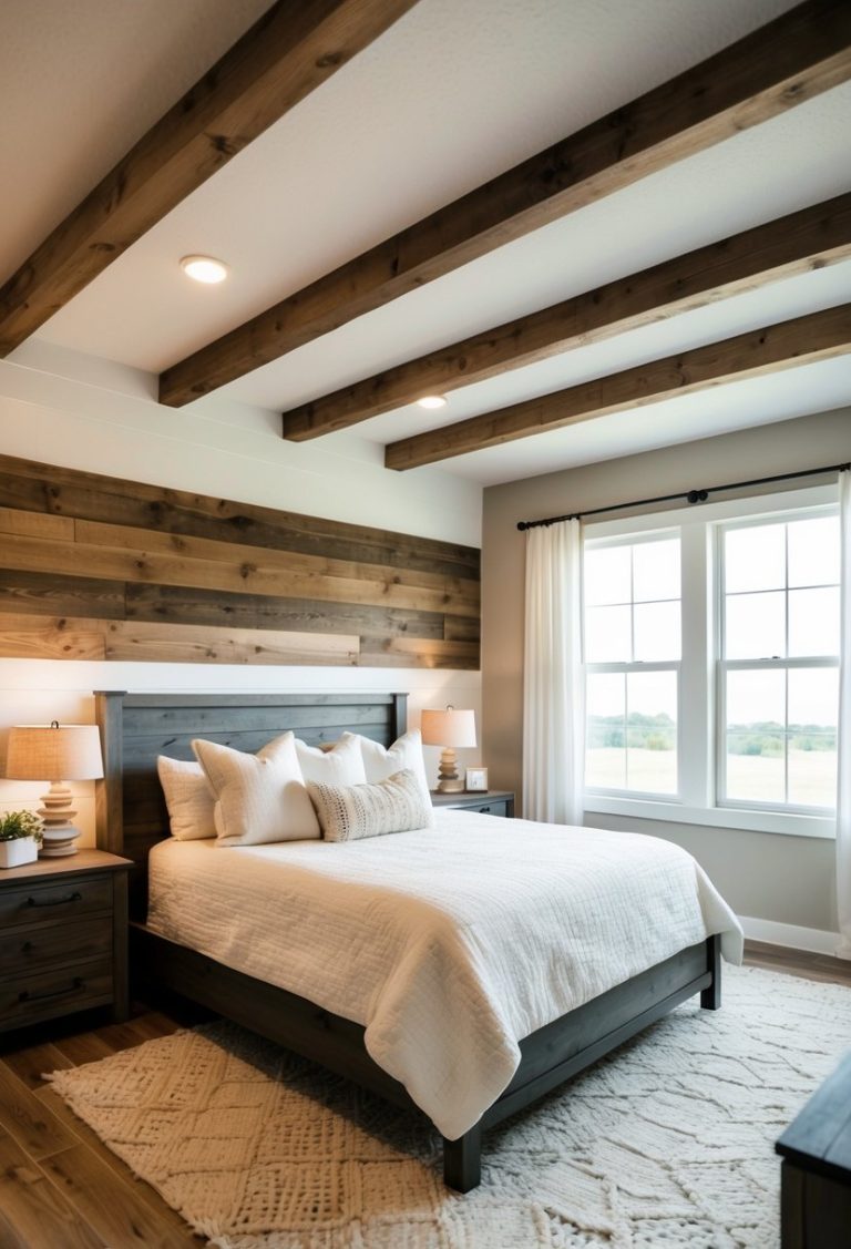 10 Modern Farmhouse Bedroom Accent Wall Ideas My Home My Globe