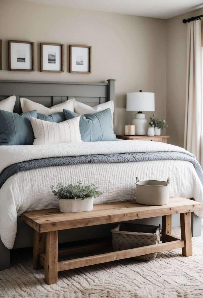 20 Modern Farmhouse Bedroom Decor Ideas - My Home My Globe