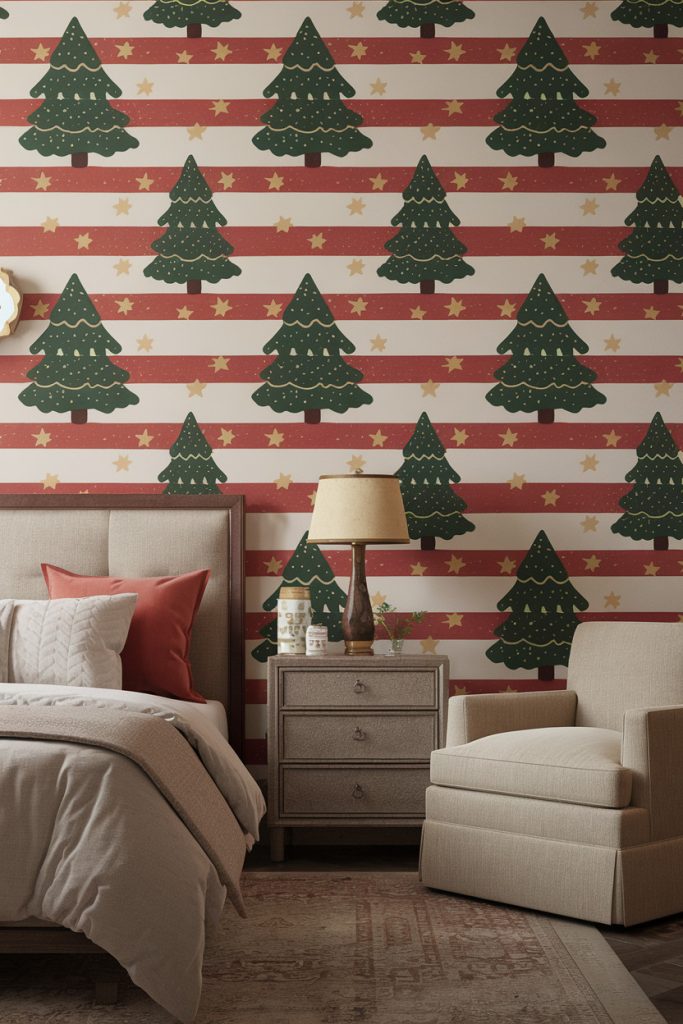 20 Christmas Wallpaper Ideas for Bedroom