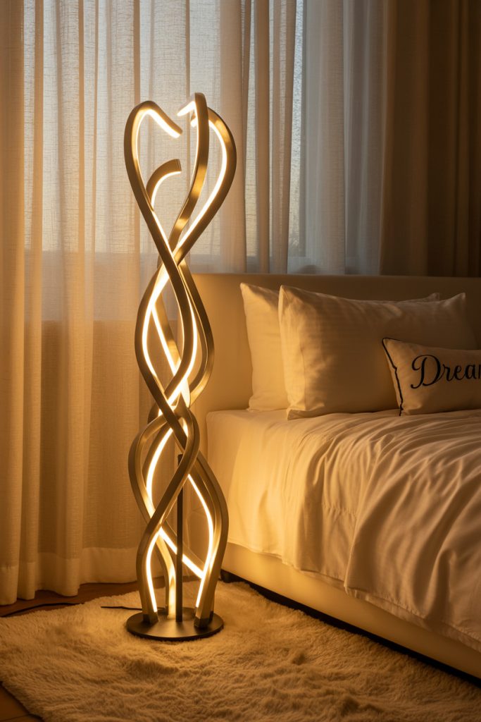 Incorporate a sculptural floor lamp