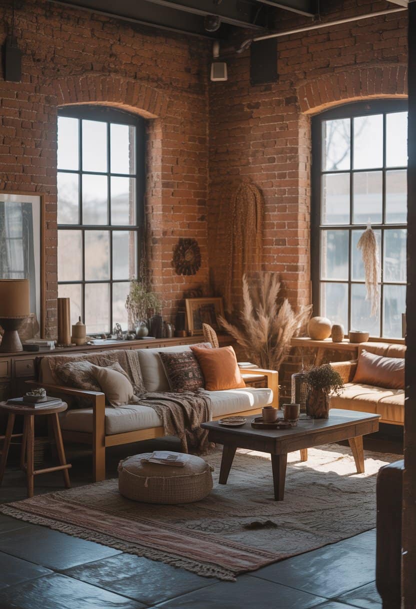 20 Boho Industrial Living Room Decor Ideas - My Home My Globe