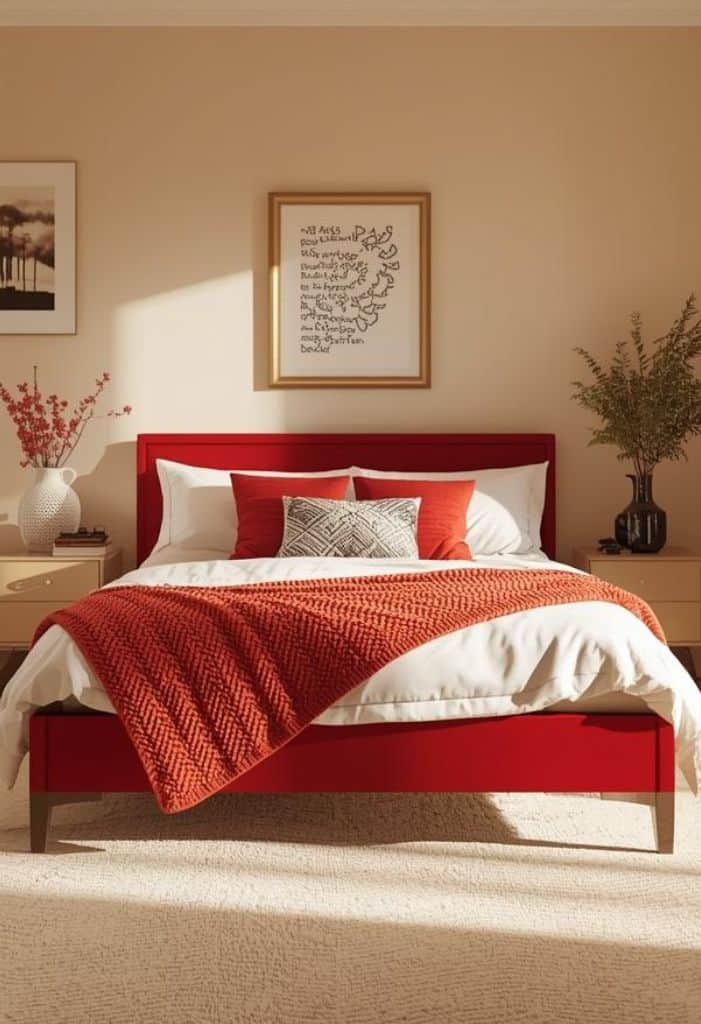20 Bold Cherry Red Bedroom Decor Ideas That Pop
