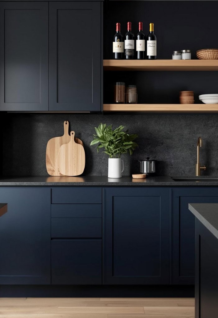 10 Stylish Black and Blue Kitchen Decor Inspirations for 2025
