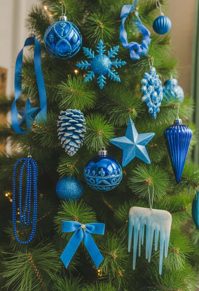 10 Blue Christmas Tree Decoration Ideas