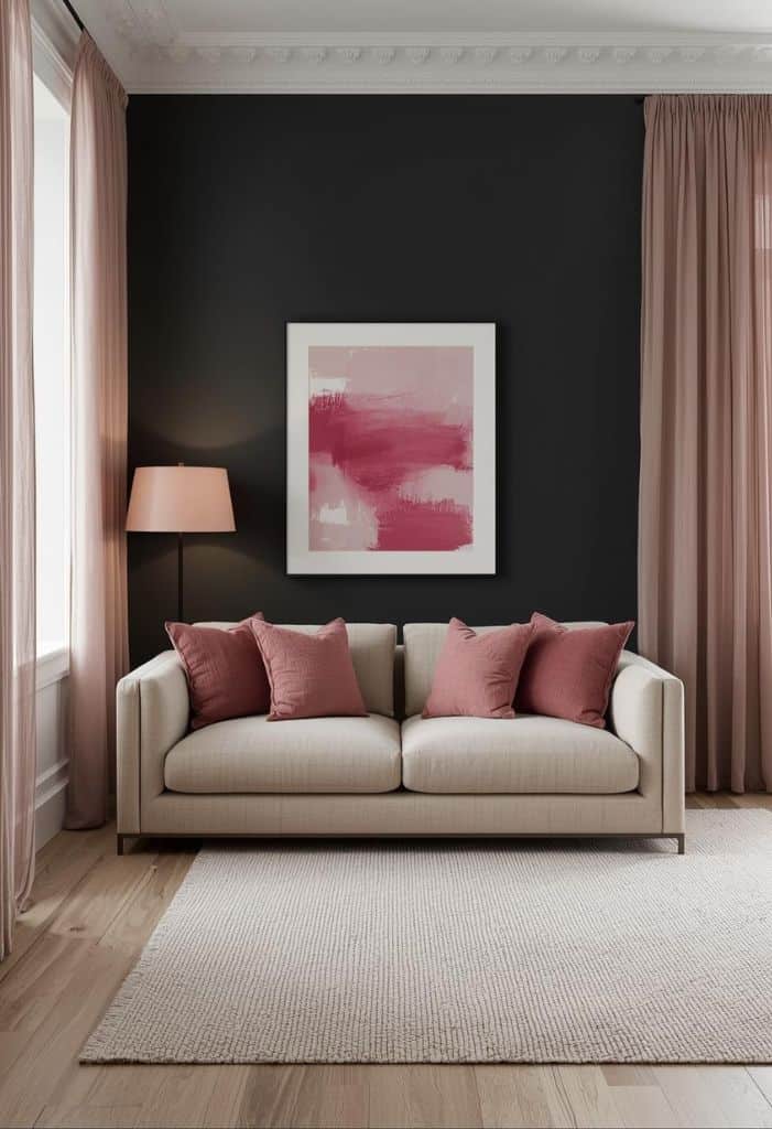15 Black and Pink Living Room Decor Ideas for a Bold and Stylish Space