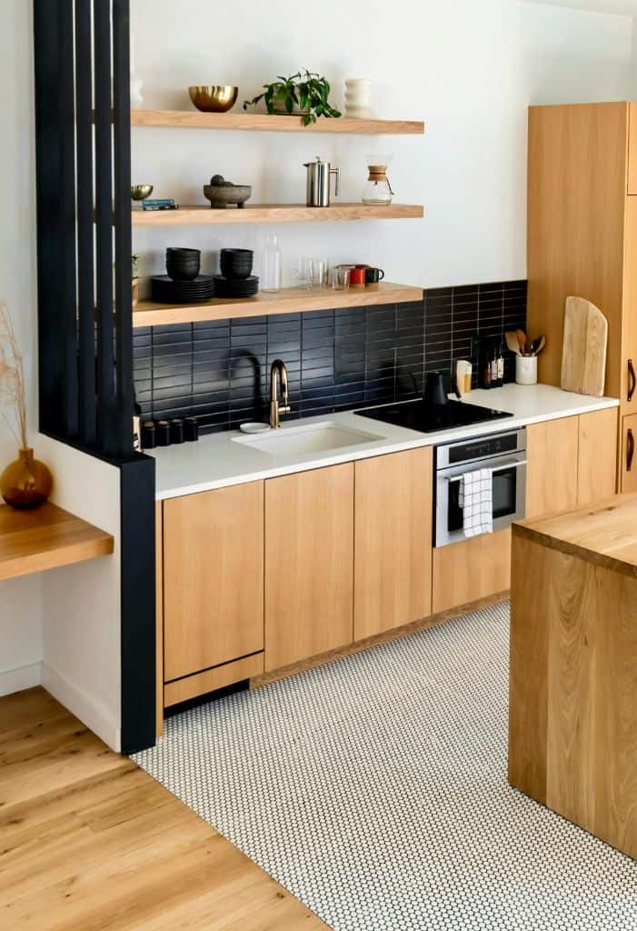 15 Black and Natural Wood Kitchen Decor Ideas