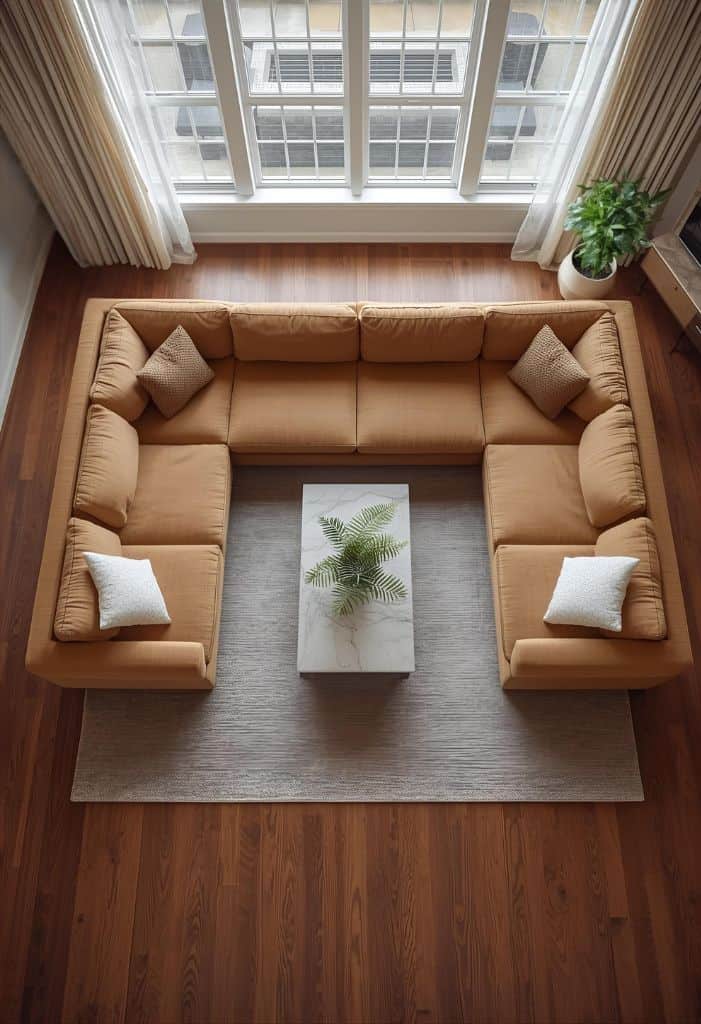 7 U-Shaped Sofa Living Room Designs for a Cozy Space