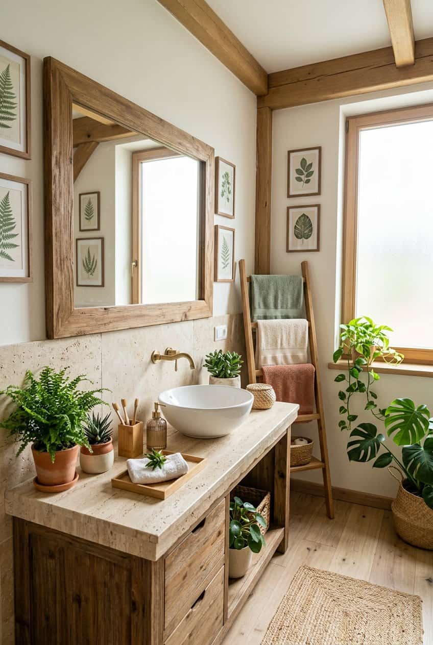 20 Nature Inspired Bathroom Decor Ideas for a Calm Oasis