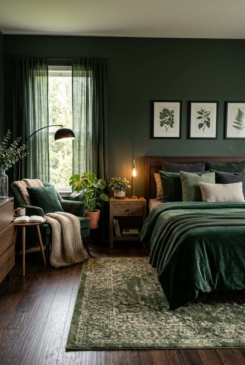 20 Moody Green Bedroom Ideas for a Cozy Retreat