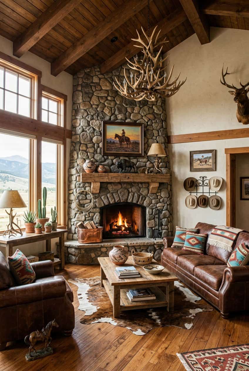 18 Western Living Room Decor Ideas for Rustic Charm