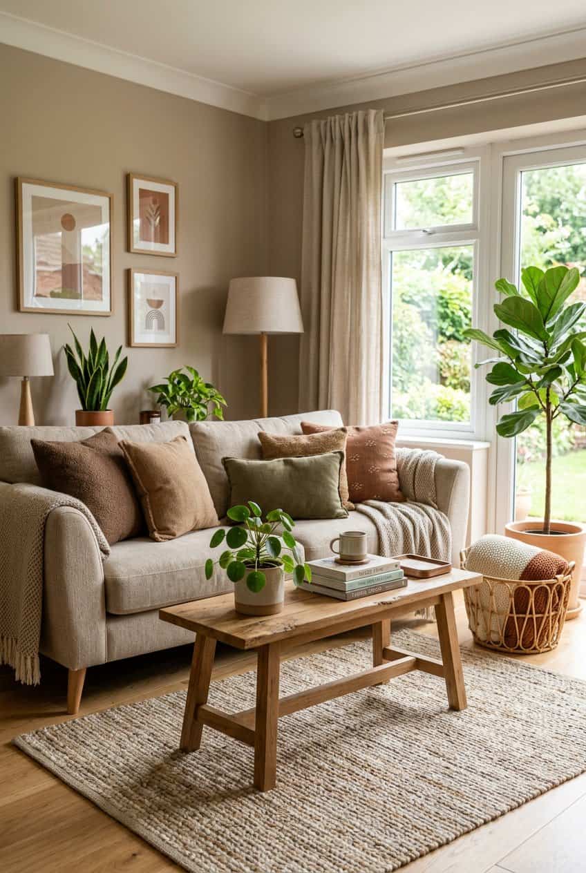 20 Cozy Earth Tone Living Room Decor Ideas