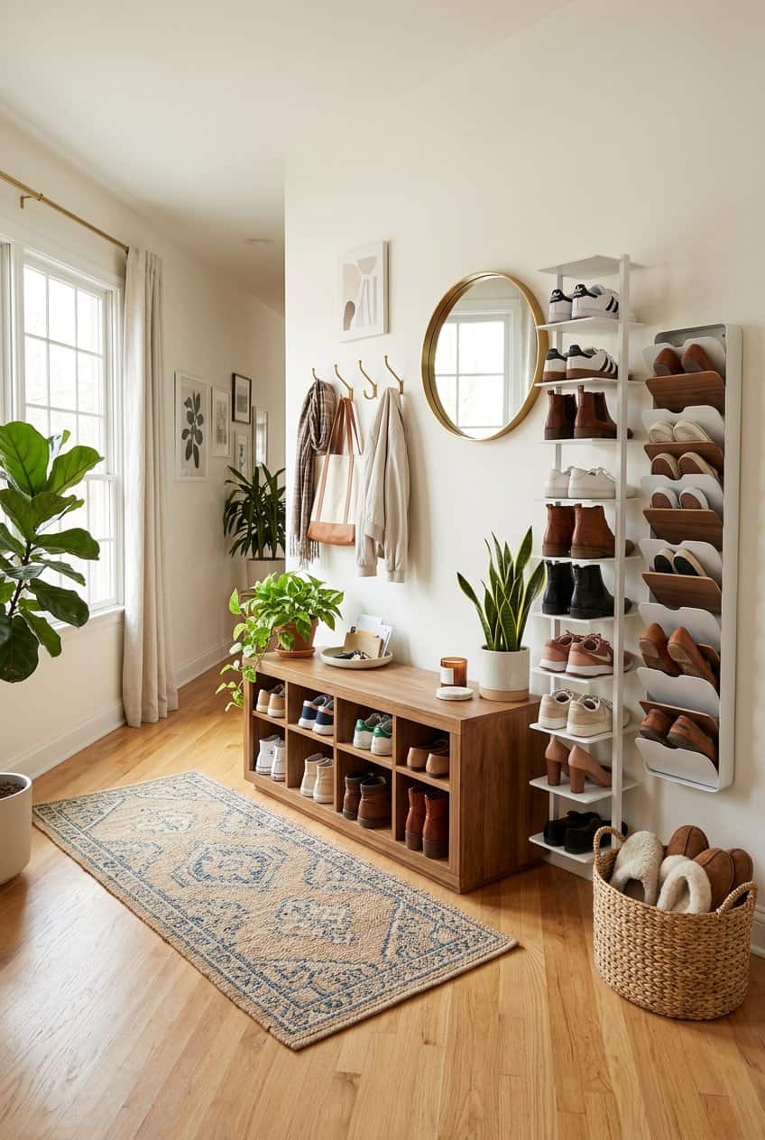 18 Entryway Shoe Storage Ideas for Tidy Small Spaces