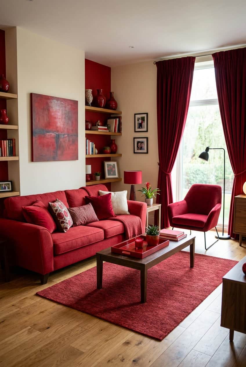 20 Red Living Room Decor Ideas that Feel Stylish