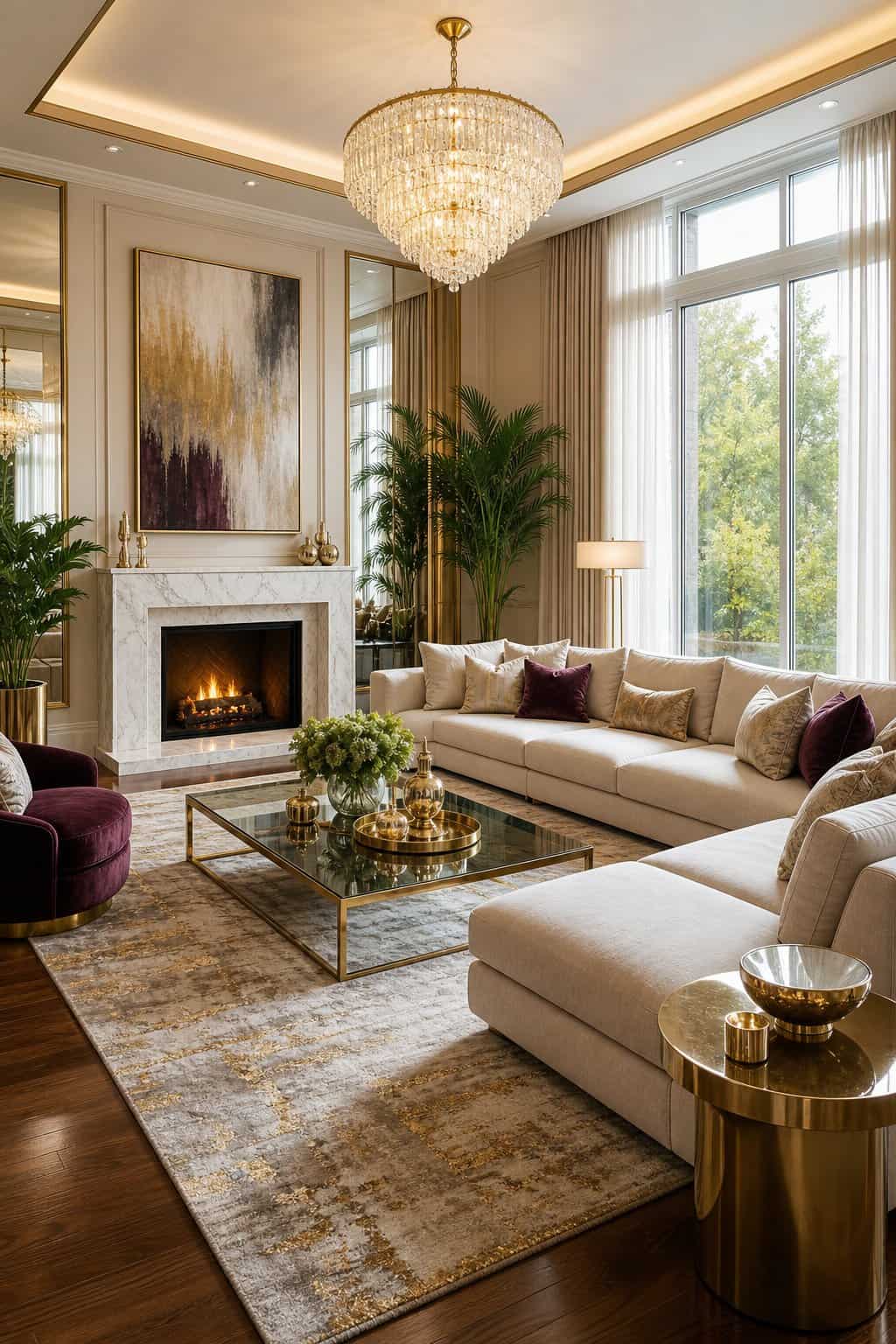 20 Glam Living Room Ideas For A Luxe Makeover
