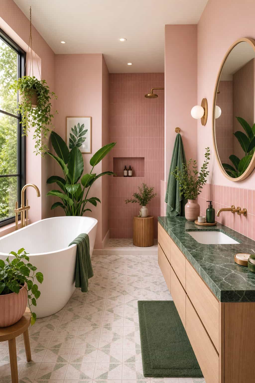 16 Pink And Green Bathroom Ideas For A Fresh Look
