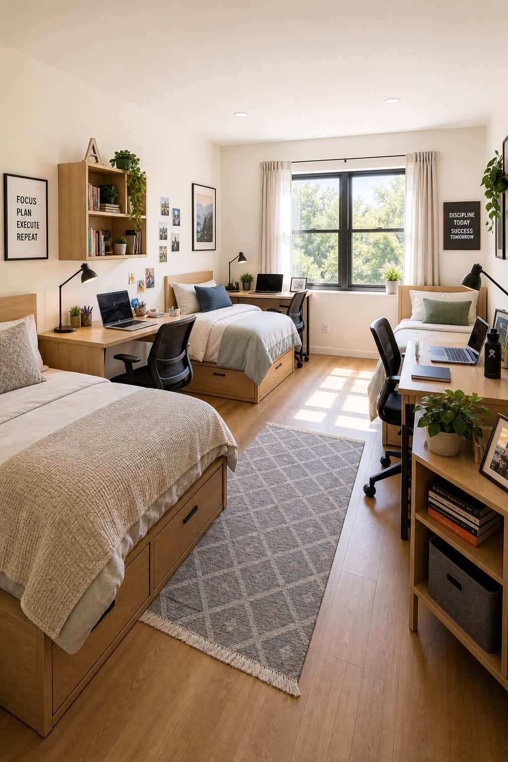 15 Triple Dorm Room Ideas For Small Shared Spaces