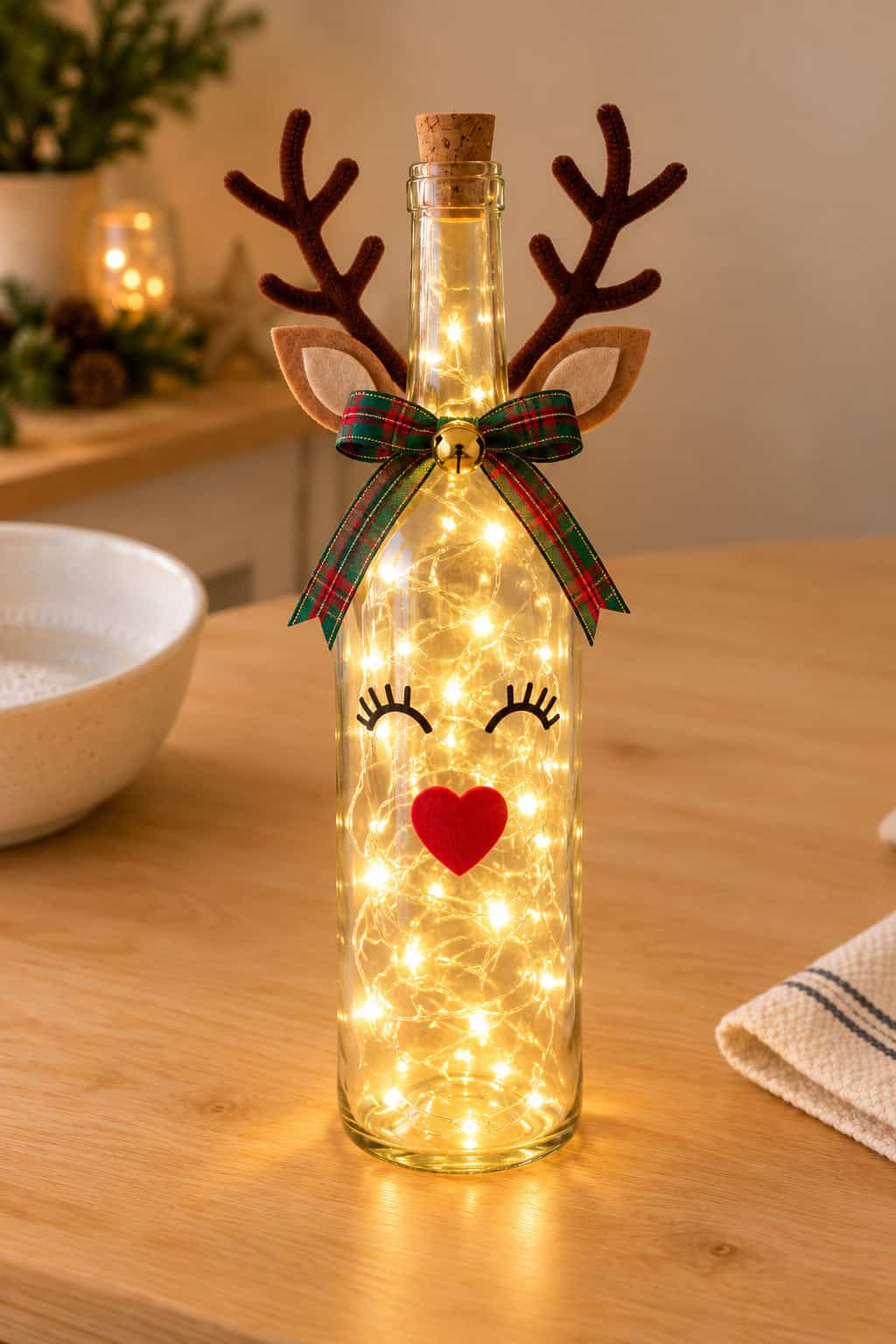 How to Make Wine Bottle Reindeer Decorations for Christmas