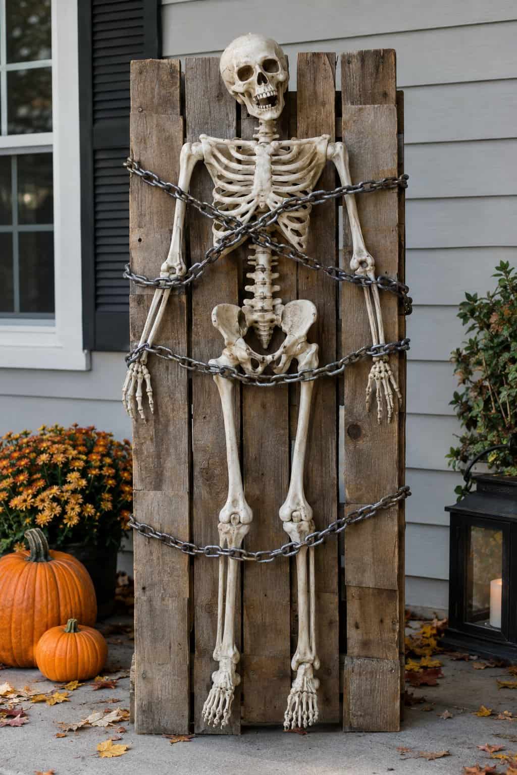 How to Make a Halloween Skeleton Pallet Decoration: DIY Guide