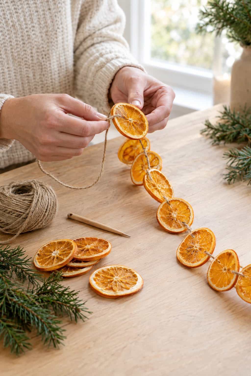 How to Make a Dried Orange Garland: Oven or Dehydrator