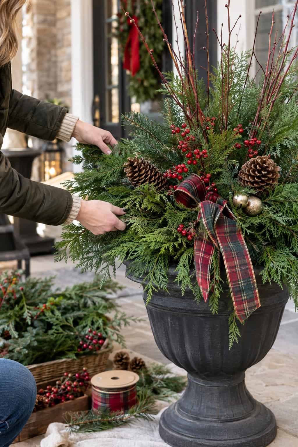 How to Make a Christmas Porch Planter: A Simple Guide