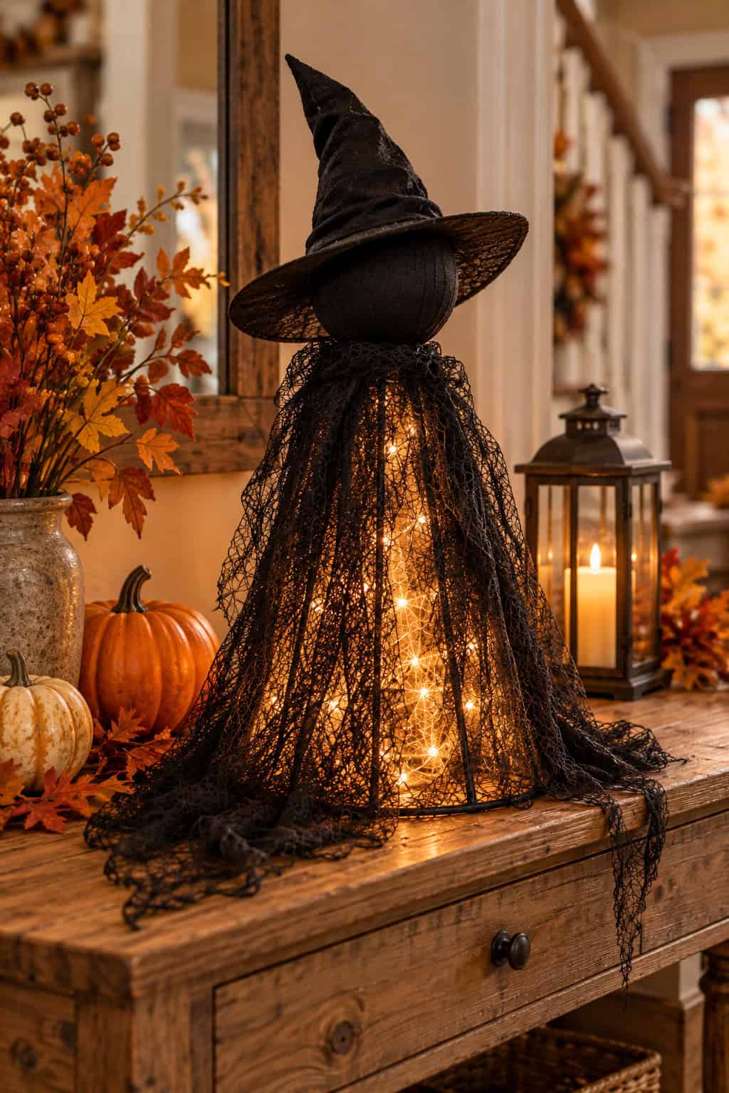 How to Make a DIY Glowing Witch Decoration for Halloween