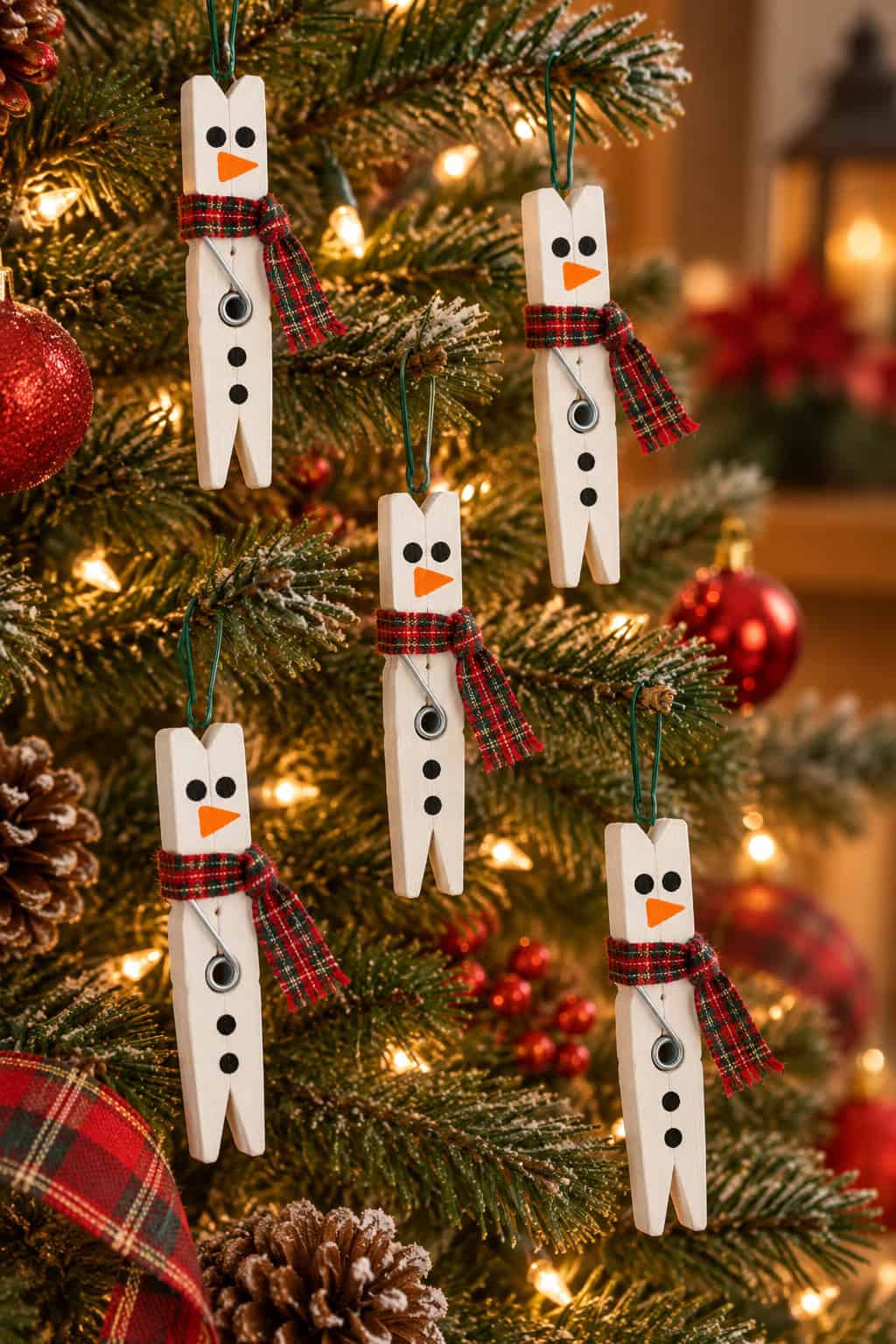 How to Make a Snowman Clothespin Ornament: Easy DIY Tutorial